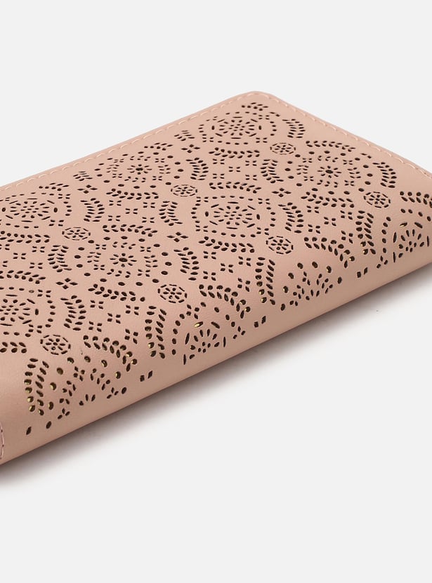 Women Cut-Out Zip-Around Wallet