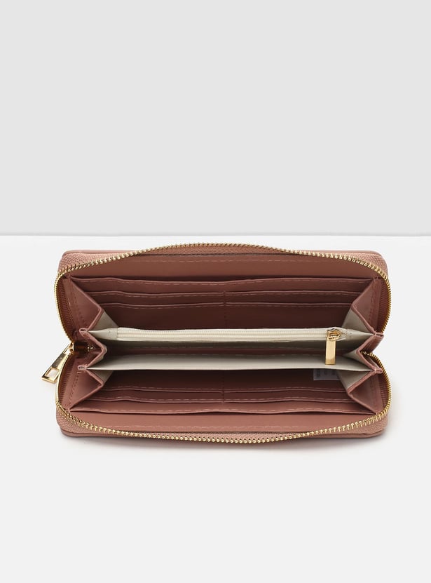 Women Cut-Out Zip-Around Wallet