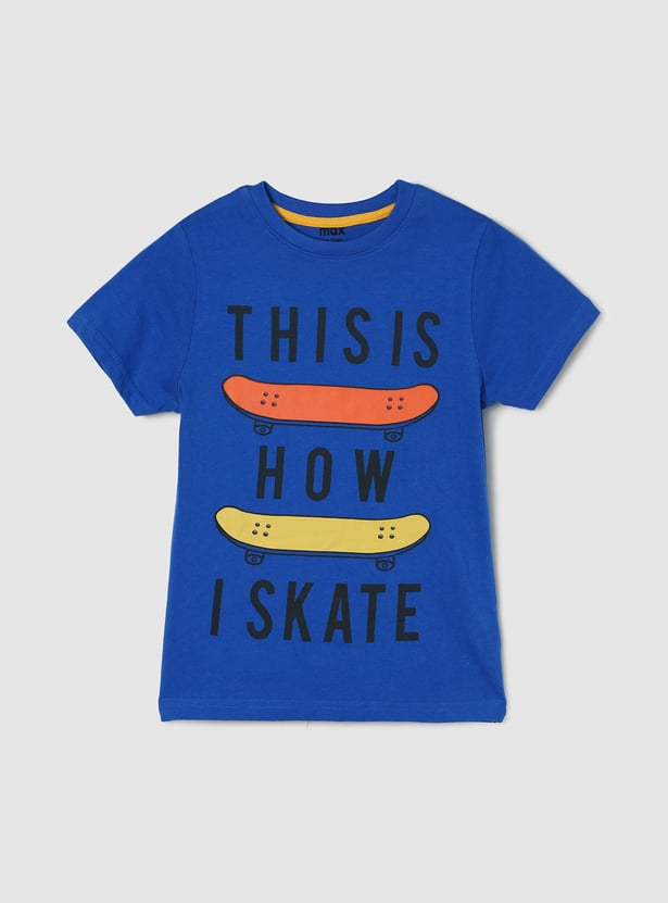 Boys Pure Cotton Graphic Knit T-shirt