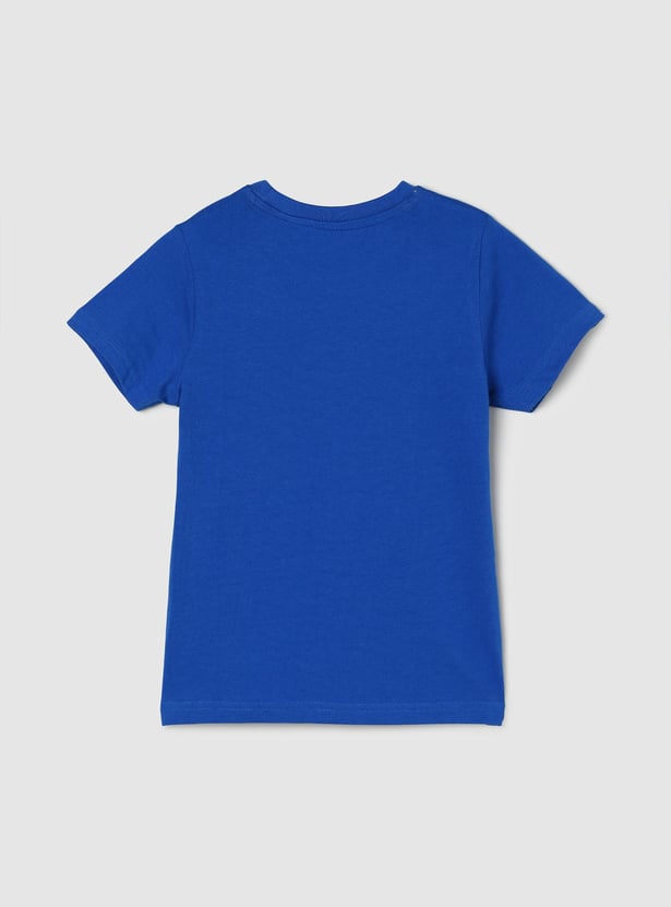 Boys Pure Cotton Graphic Knit T-shirt