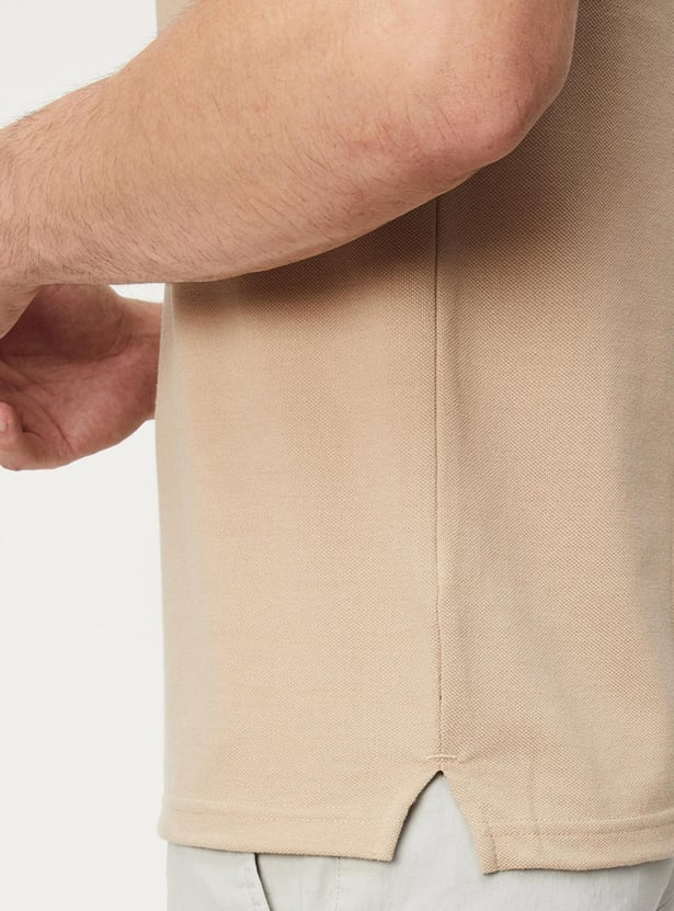 Men Striped Slim Fit Polo T-shirt