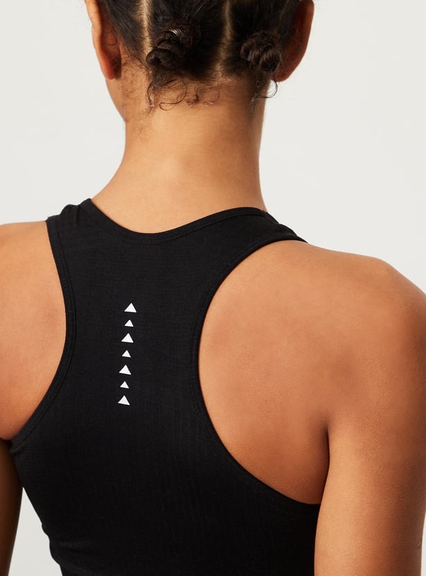 Women Textured Seamless Sports Bra