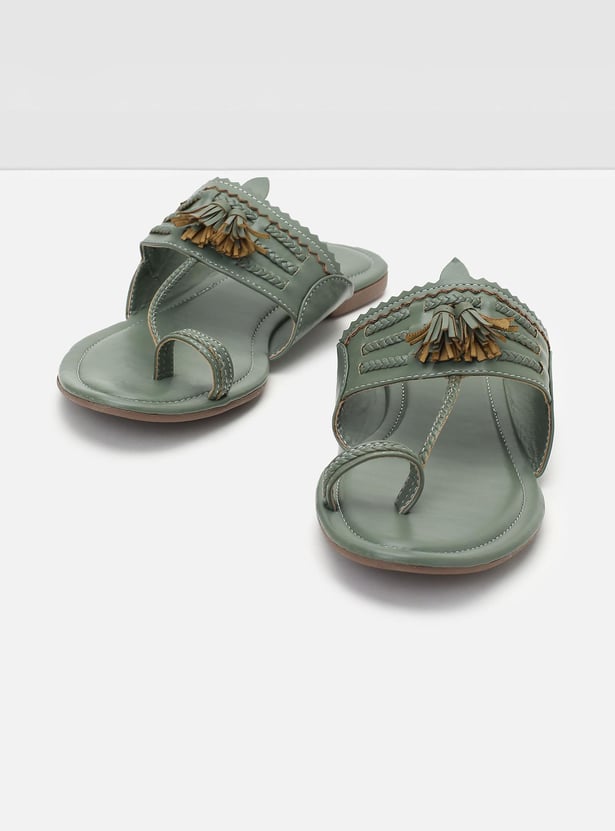 Women Braided Kolhapuri Sandals