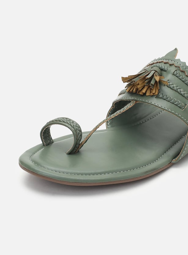 Women Braided Kolhapuri Sandals