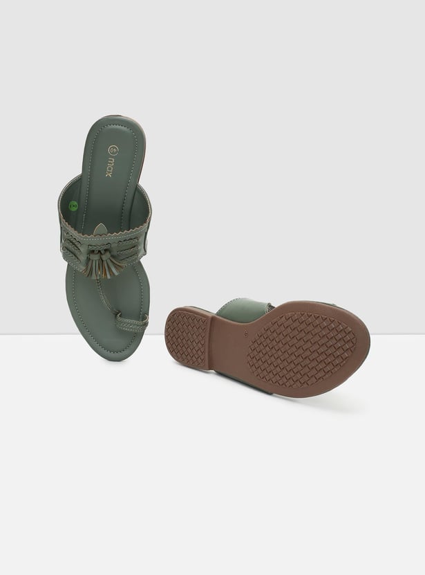 Women Braided Kolhapuri Sandals