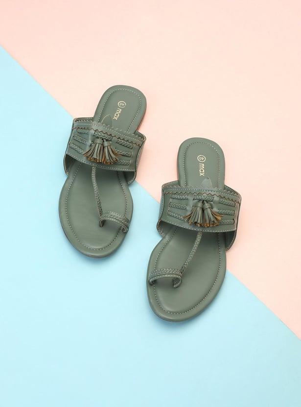 Women Braided Kolhapuri Sandals