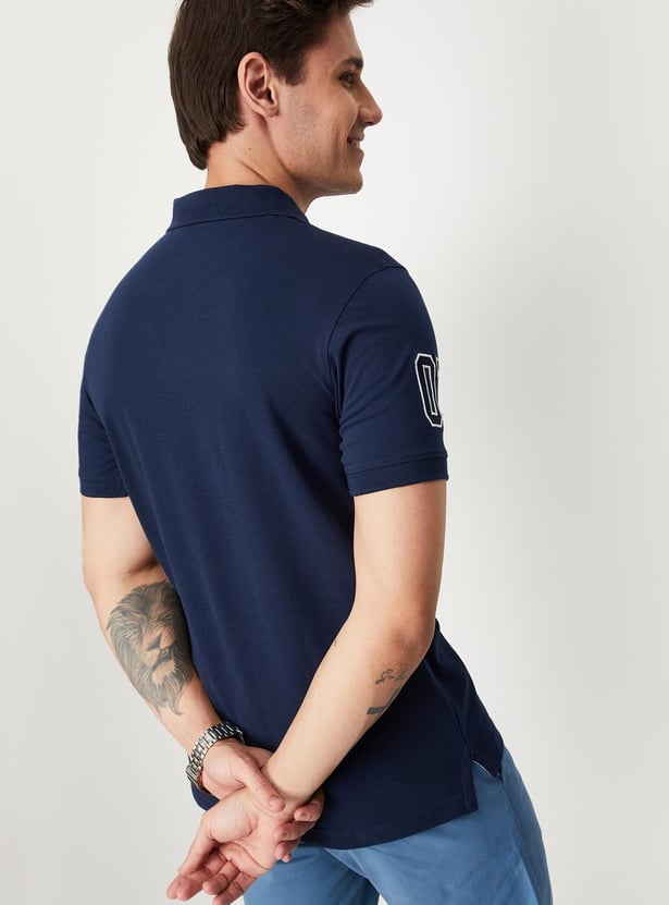 Men Colourblock Slim Fit Polo