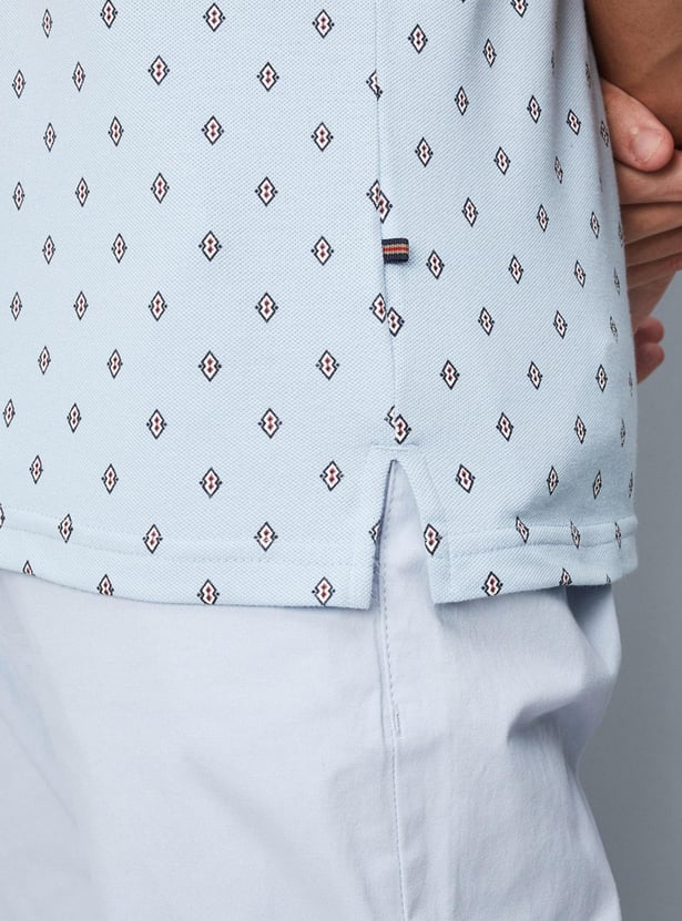Men Printed Slim Fit Polo