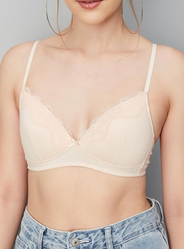 Women Lace Padded Non-Wired Bra - Pack of 2