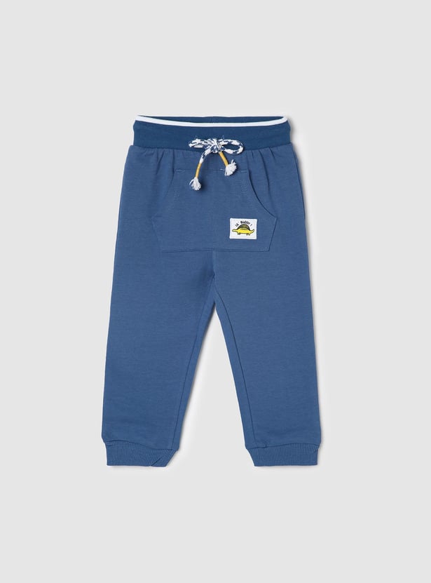 Boys Striped Waist Ribbed Joggers