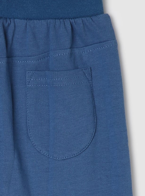 Boys Striped Waist Ribbed Joggers