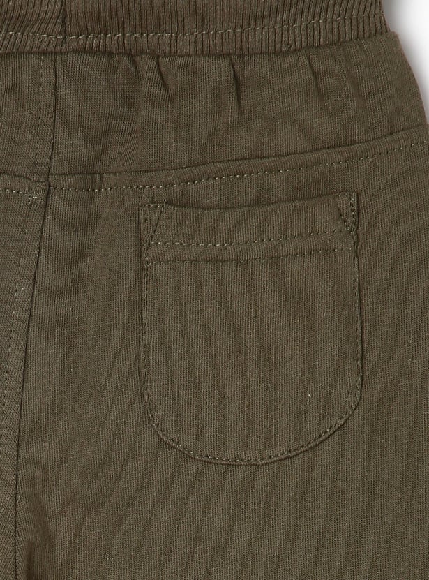 Boys Printed Joggers with Zip Pockets