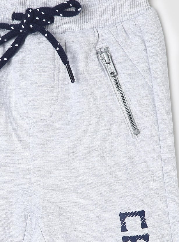 Boys Typographic Printed Drawstring Joggers