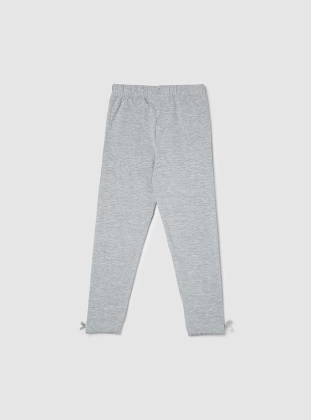Girls Solid Full-Length Leggings
