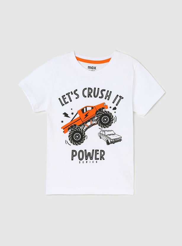 Boys Graphic Printed Crew Neck T-shirt