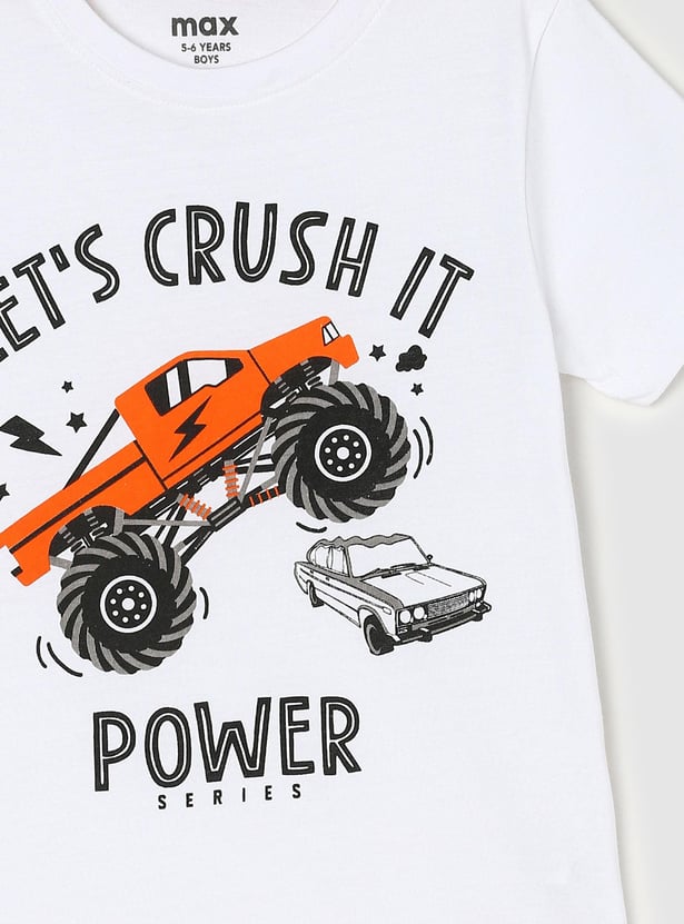 Boys Graphic Printed Crew Neck T-shirt