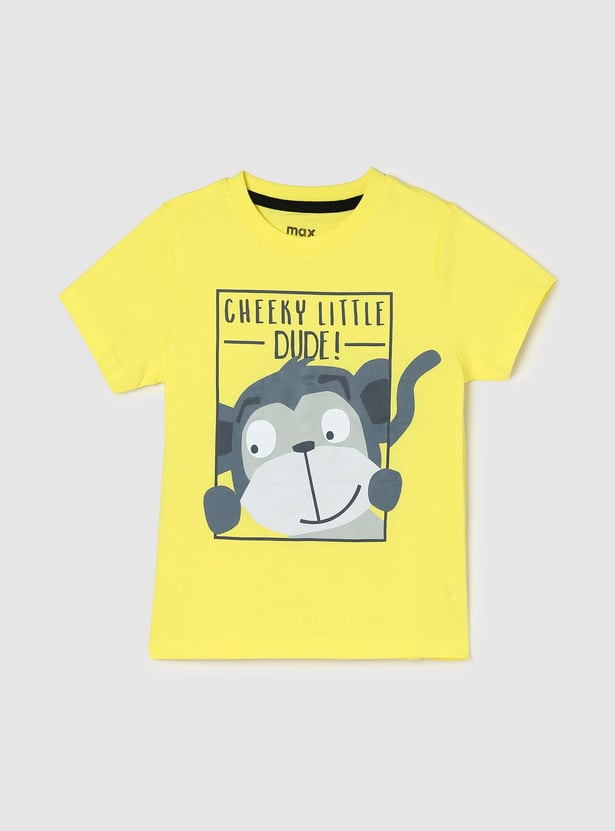 Boys Graphic Printed Crew Neck T-shirt