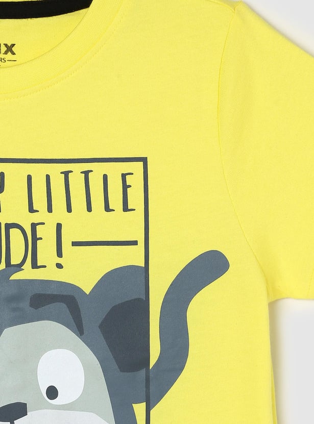 Boys Graphic Printed Crew Neck T-shirt