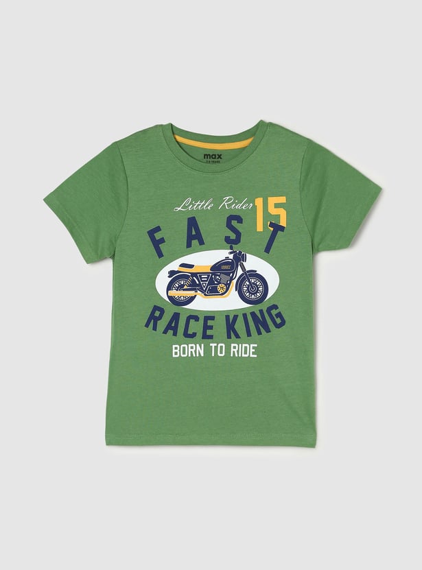 Boys Graphic Printed Crew Neck T-shirt