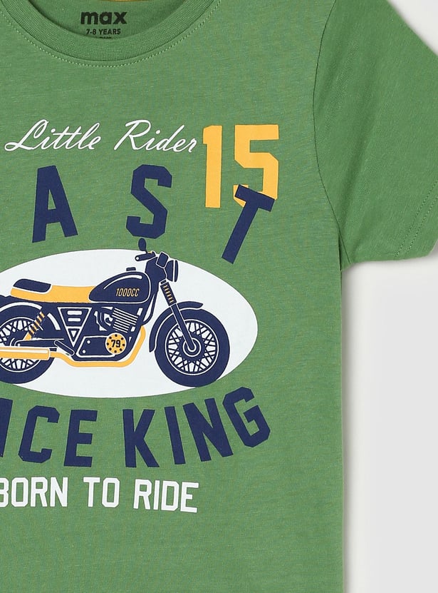 Boys Graphic Printed Crew Neck T-shirt