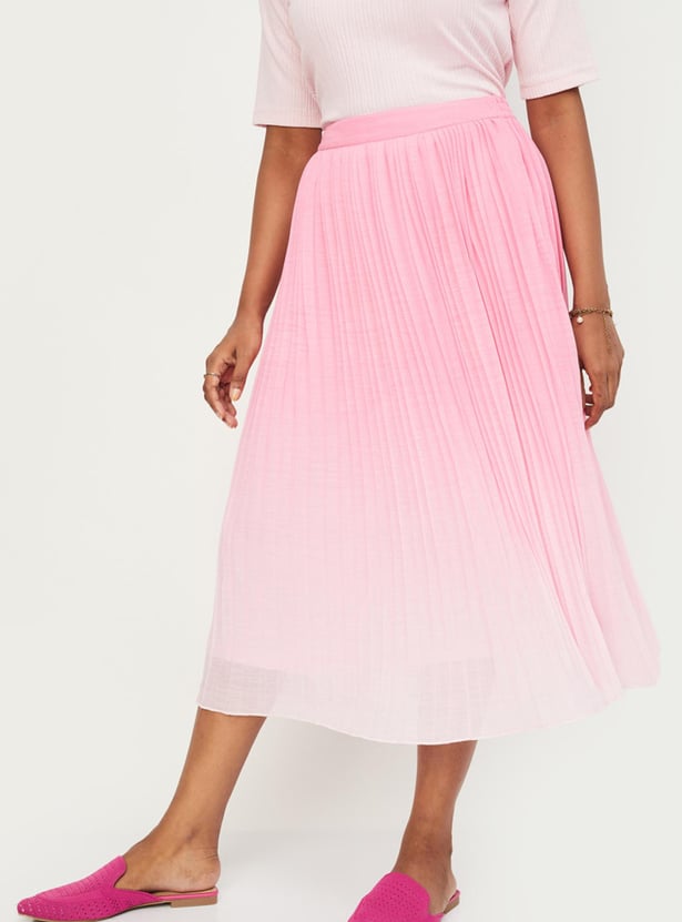 Women Ombre Pleated Skirt