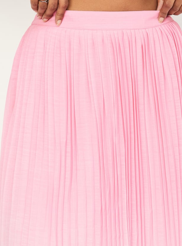 Women Ombre Pleated Skirt