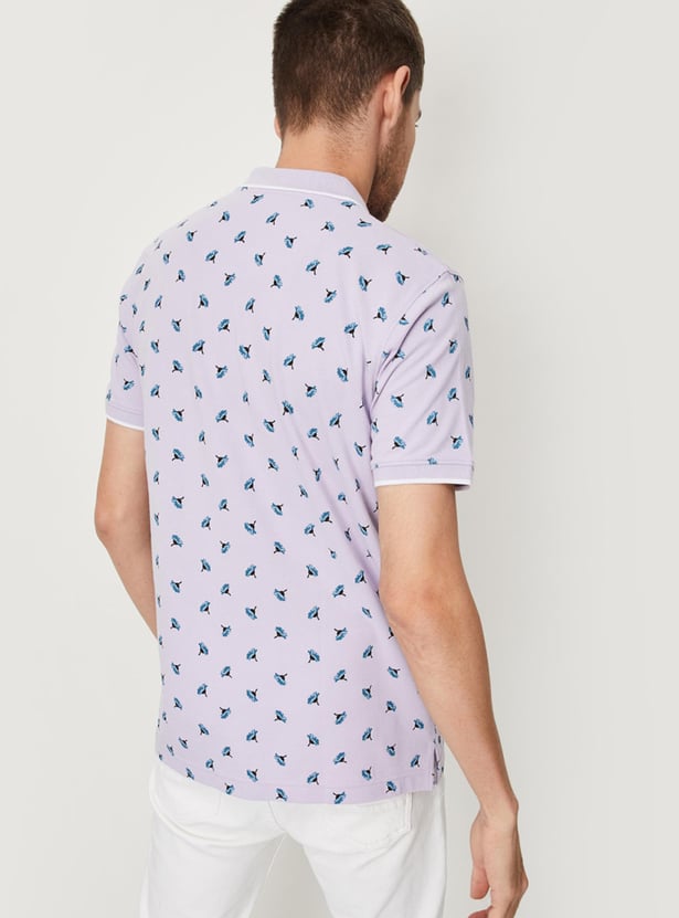 Men Printed Slim Fit Polo