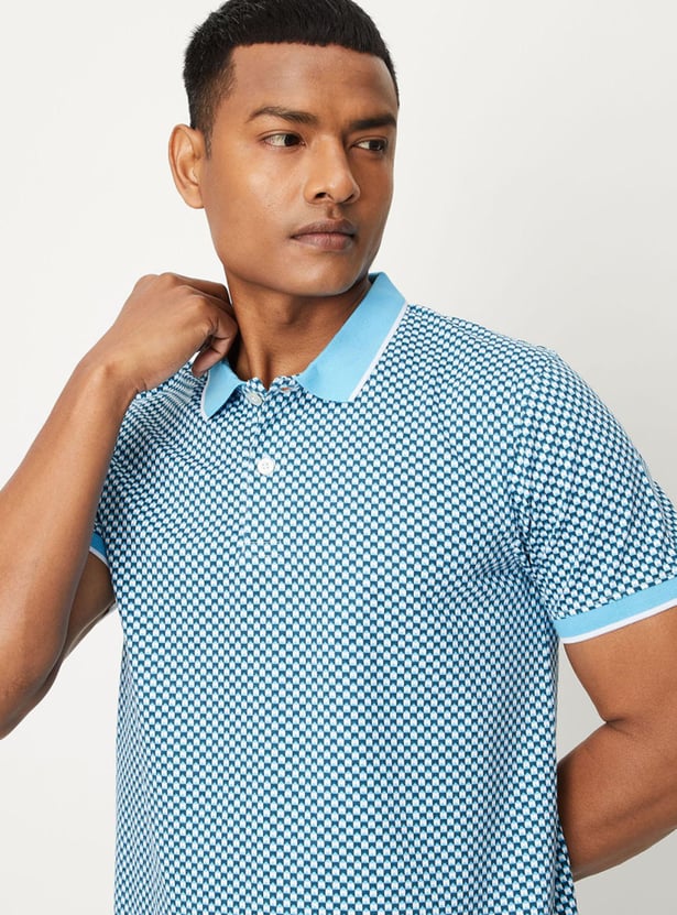 Men Paisley Printed Slim Fit Polo