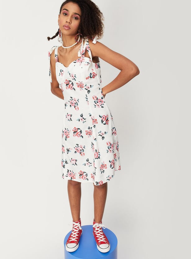 Women Floral Printed Strappy Dress