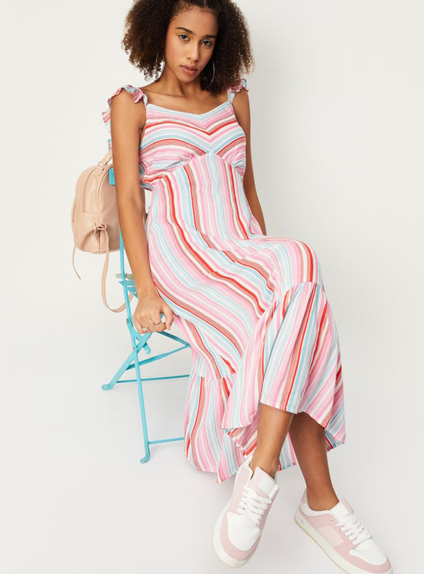 Women Striped Maxi Dress