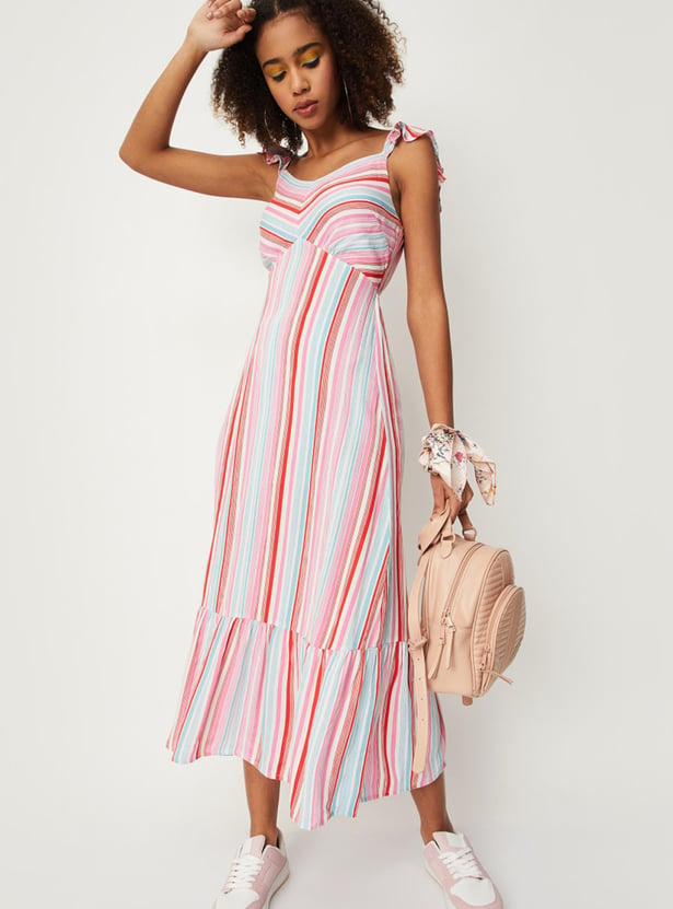 Women Striped Maxi Dress