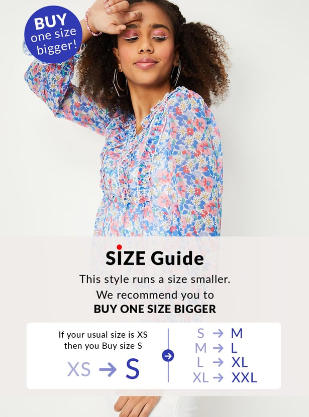 Women Floral Printed Chiffon Top