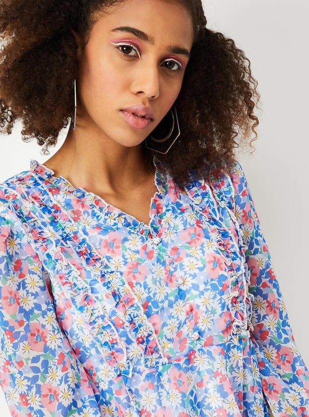 Women Floral Printed Chiffon Top