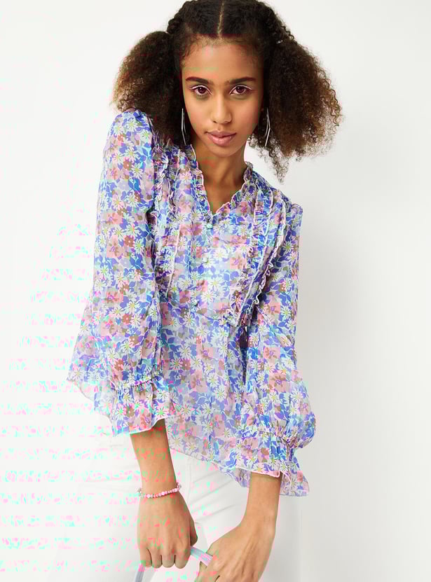 Women Floral Printed Chiffon Top