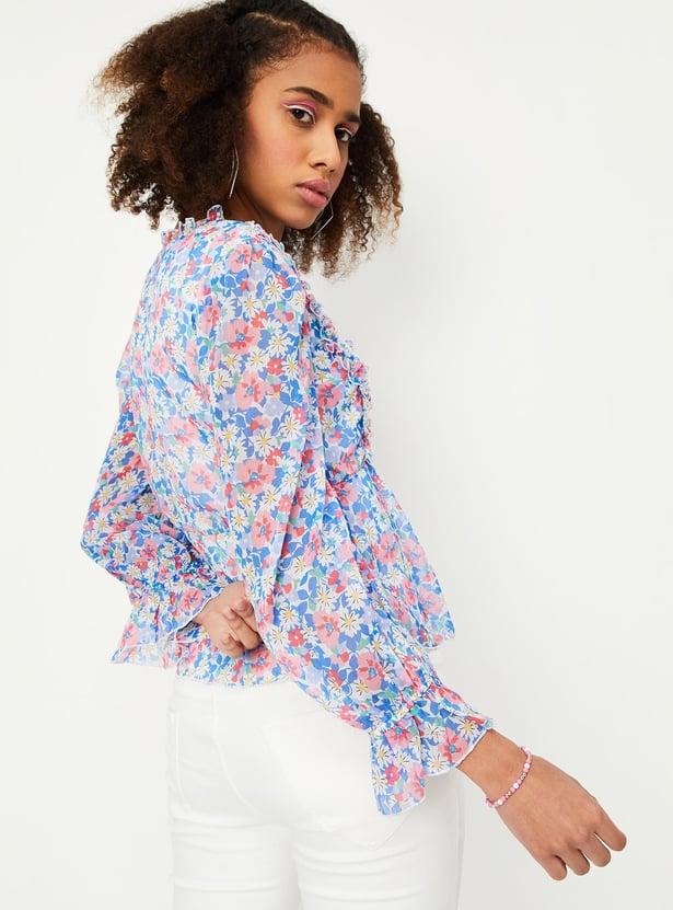 Women Floral Printed Chiffon Top