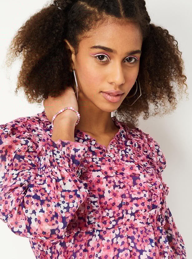 Women Floral Printed Chiffon Top