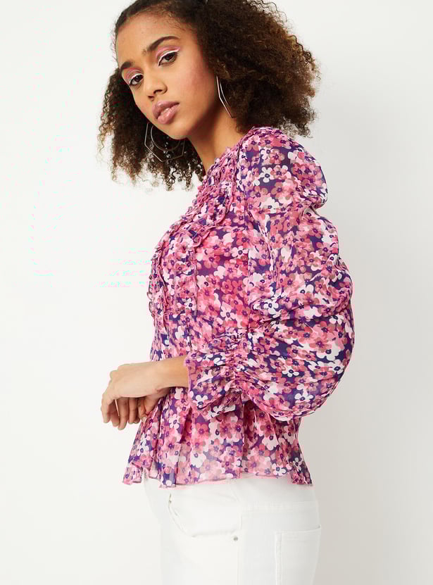Women Floral Printed Chiffon Top