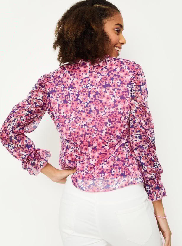 Women Floral Printed Chiffon Top