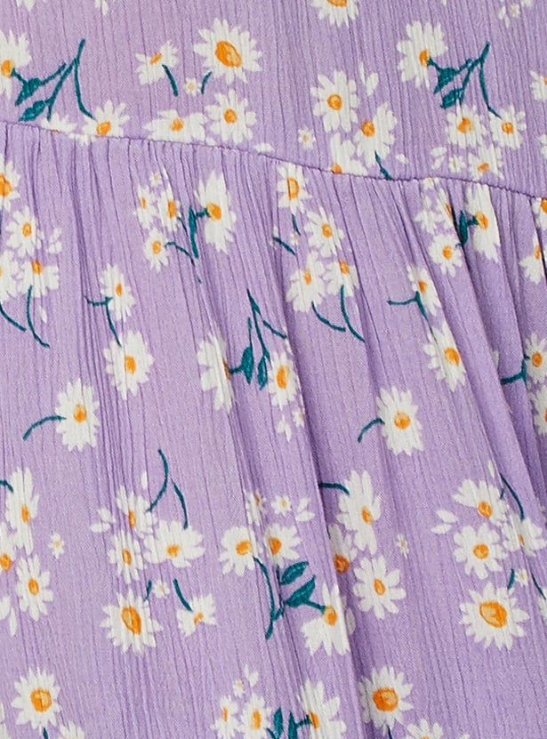 Women Floral Printed Mini Dress