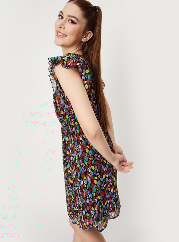 Women Printed Fit and Flare Dress