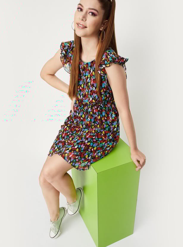 Women Printed Fit and Flare Dress