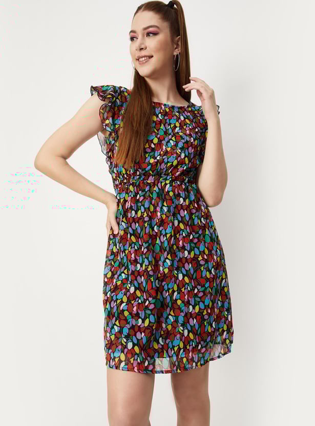 Women Printed Fit and Flare Dress