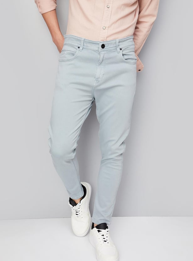 Men Coloured Carrot Fit Jeans