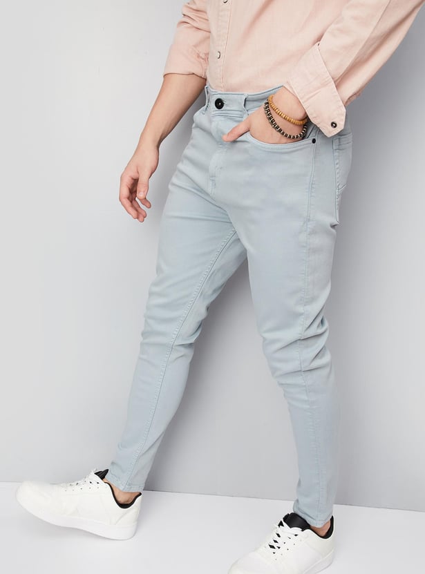 Men Coloured Carrot Fit Jeans