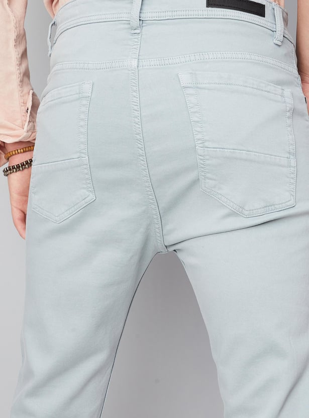 Men Coloured Carrot Fit Jeans