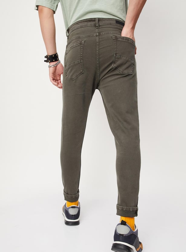 Men Coloured Carrot Fit Jeans