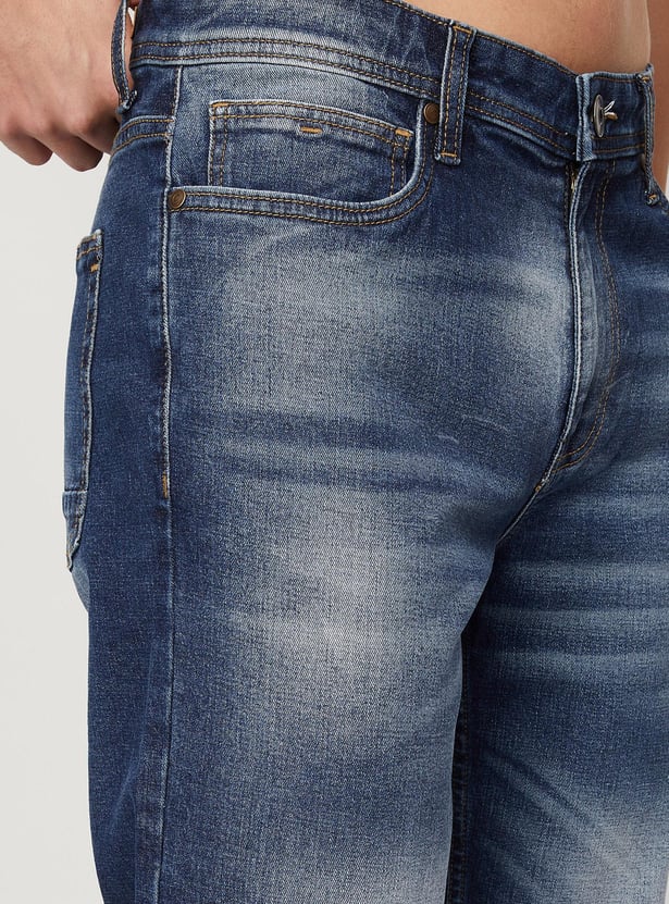 Men Washed Skinny Fit Jeans