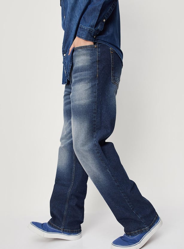 Men Washed Skinny Fit Jeans