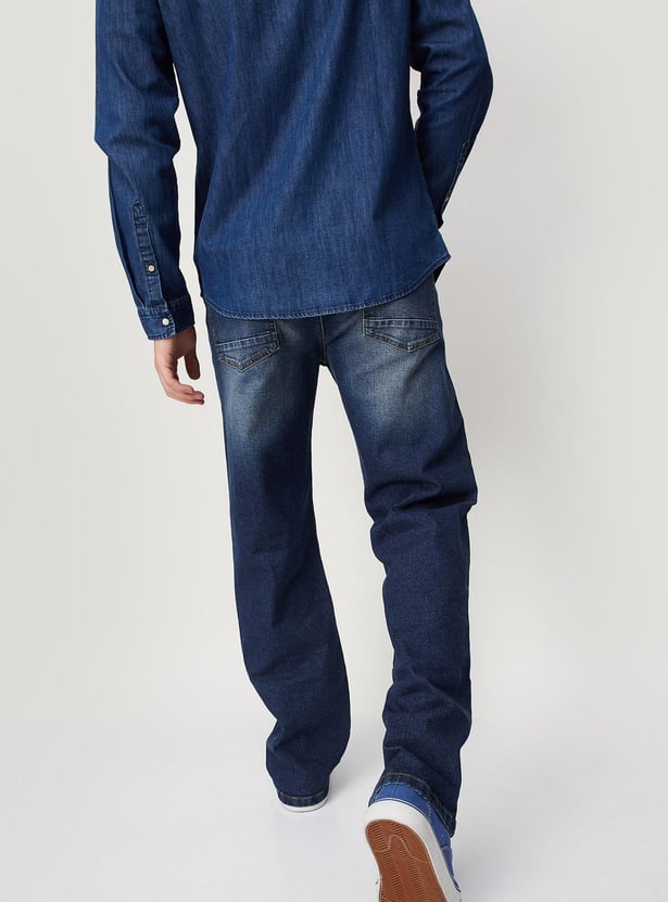 Men Washed Skinny Fit Jeans
