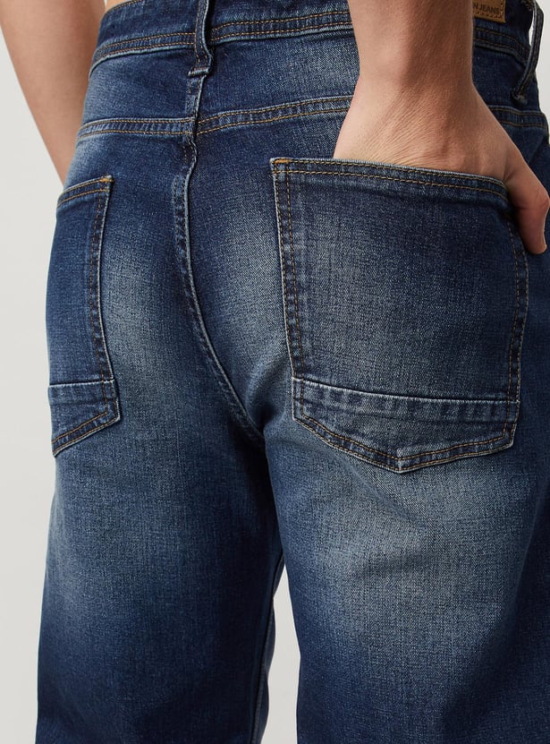 Men Washed Skinny Fit Jeans